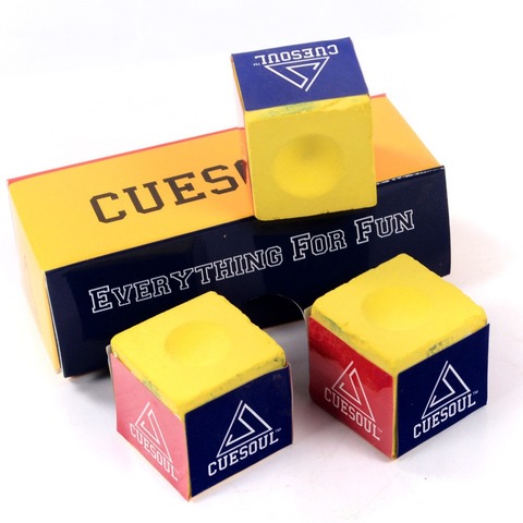 Cuesoul 3pcs/set Snooker Billiard Chalk Pool Cue Chalk Oil Dry Billiard No-slip Chalk Yellow Color ► Photo 1/5