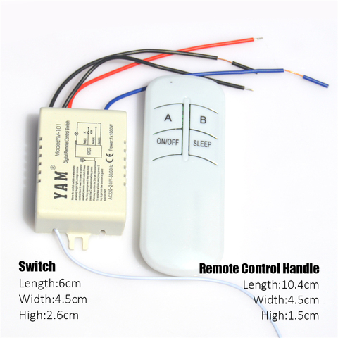 Télécommande numérique sans fil ON/OFF pour luminaire, 1 canal, 2 canaux, 3 canaux, 4 canaux, 220V ► Photo 1/6