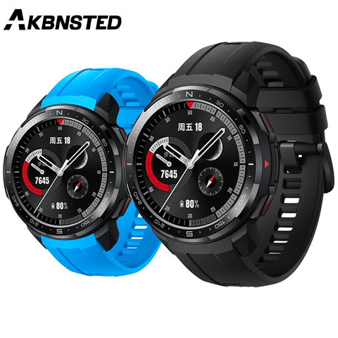 AKBNSTED pour Huawei Honor GS Pro bracelet de montre de Sport de mode pour Honor GS Pro accessoires de bracelet de remplacement en Silicone souple ► Photo 1/6