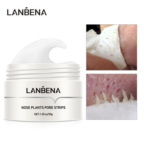 LANBENA nouveau Style points noirs dissolvant nez masque pores bande noir masque Peeling acné traitement noir nettoyage en profondeur soins de la peau corée ► Photo 1/6