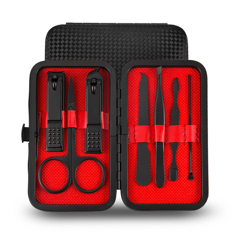 7 pièces/ensemble nouvelle manucure coupe-ongles pédicure ensemble Portable voyage hygiène Kit en acier inoxydable coupe-ongles ensemble d'outils ► Photo 1/6