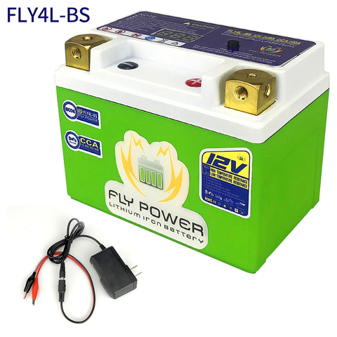 Batterie de démarrage LiFePO4 12V 24wh CCA 160A BMS pour moto, Lithium fer Phosphate, Scooter, FLY4L-BS yy4l YTX4L, YTX4L-BS ► Photo 1/6