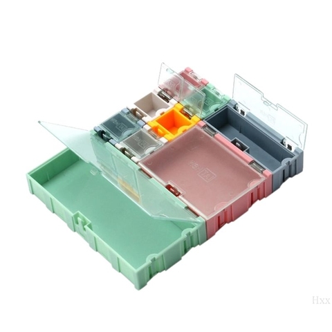 Mini boîte de rangement 9 pièces/ensemble SMD, conteneur de haute qualité, pour composants électroniques, boîte à bijoux ► Photo 1/6