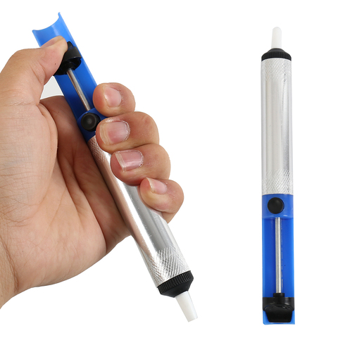 Dispositif d'élimination de fer à souder sous vide bleu, ventouse en Aluminium, pompe à dessouder ► Photo 1/6