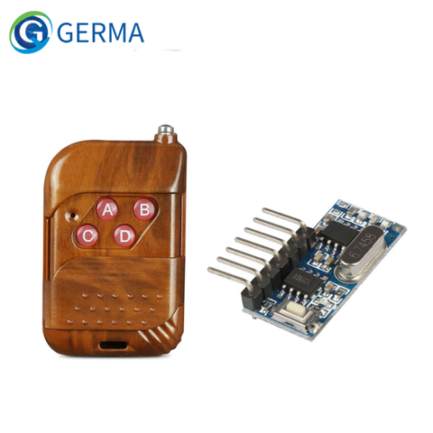 GERMA 433 mhz RF relais récepteur Module sans fil 4 CH sortie avec bouton d'apprentissage et 433 Mhz RF télécommandes émetteur bricolage ► Photo 1/6