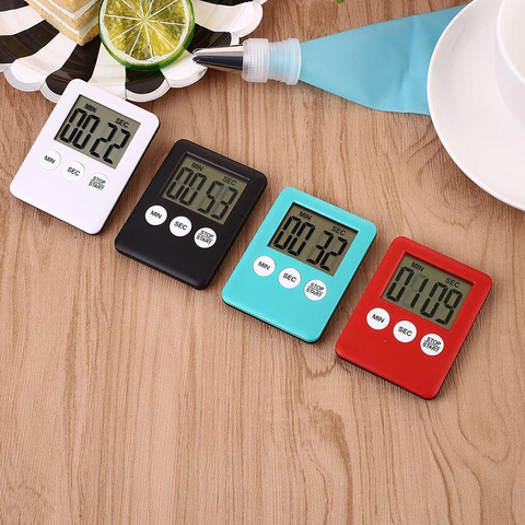 LCD grand compteur de temps de cuisine magnétique BBQ alarme de cuisson numérique course aimant minuterie Portable compte à rebours horloge outils d'alarme ► Photo 1/6