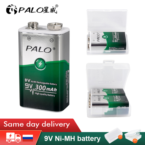 Batterie carrée Rechargeable Ni-MH 6F22, 9V, 300mAh, pour jouets, télécommande, Microphone multimètre KTV ► Photo 1/6