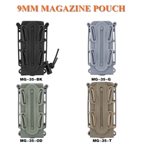 Nouveau 9mm militaire tir Mag poche en plein air chasse CS pistolet fusil pochette de magazines tactique Molle taille ceinture magazines poches ► Photo 1/6