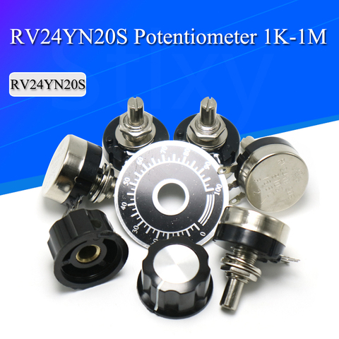 Potentiomètre de commande de vitesse, interrupteur à bouton, 101 102 B103 104 105 201 202 203 5K 10K 204 K 100K 500K 200K 100ohm ► Photo 1/6