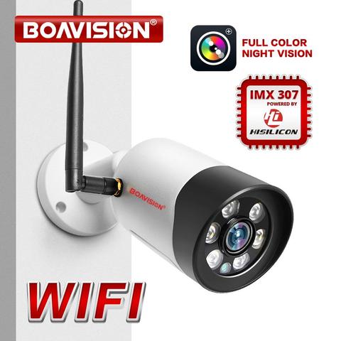 Caméra de surveillance extérieure IP Wifi hd 5MP/1080P, dispositif de sécurité sans fil, avec projecteur, Vision nocturne, couleur, Audio bidirectionnel et protocole ONVIF ► Photo 1/6