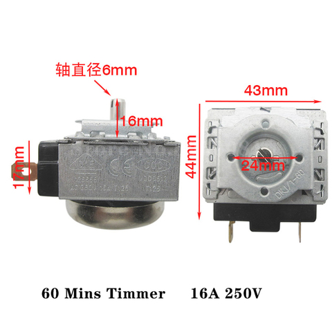 DKJ – interrupteur de minuterie pour autocuiseur électrique, 1-60 Minutes, pour four à micro-ondes, cuiseur de riz mécanique, professionnel, vente en gros ► Photo 1/3