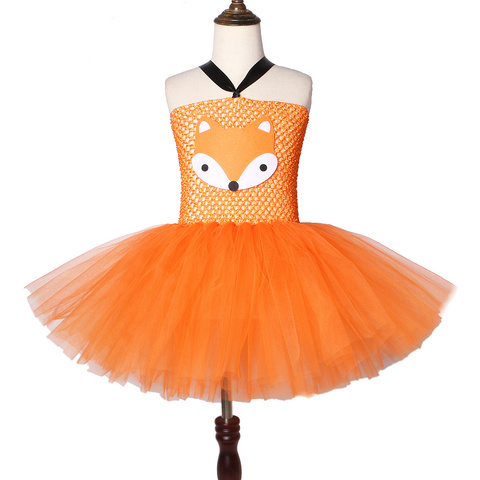 Robe TuTu en renard Orange pour filles, Costume d'animaux de dessin animé, tenue d'anniversaire d'halloween, Costume Cosplay pour enfants ► Photo 1/6