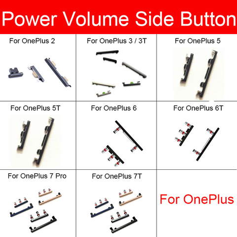 1 ensemble Volume + bouton d'alimentation côté clé câble flexible pour Oneplus 2 3 3T 5 5T 6 6T 7 7T Pro interrupteur On Off clavier remplacement réparation ► Photo 1/6