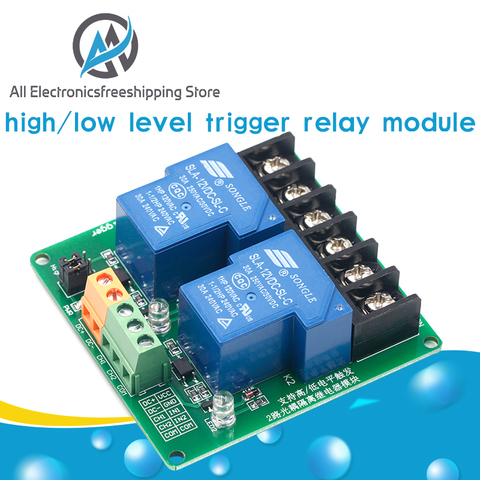 2 voies 30A haut et bas niveau relais de déclenchement module 5V contrôle domotique intelligent ► Photo 1/6