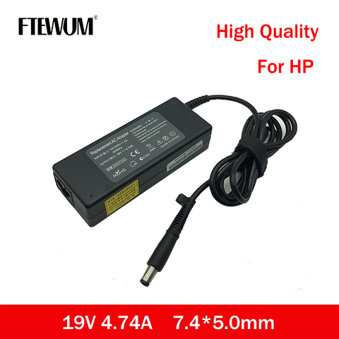 FTEWUM 19V 4.74A 90W 7.4*5.0mm alimentation adaptateur pour ordinateur portable pour HP pavillon DV3 DV4 DV5 DV6 chargeur de dispositif de charge adaptateur ► Photo 1/6