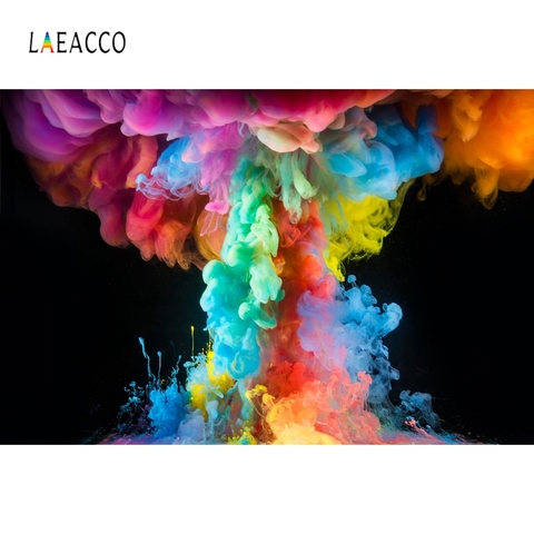 Laeacco – arrière-plan coloré pour photographie de fête, motifs abstraits, pour accessoires de Studio Photo, peinture artistique, Smog ► Photo 1/6