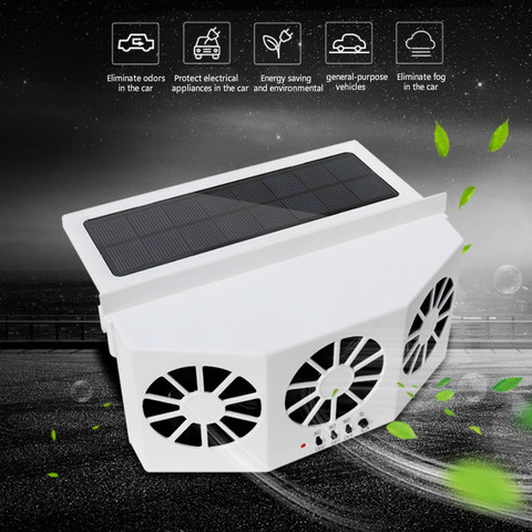 Climatiseur Portable à 3 évents solaires pour voiture, système de ventilation automatique ► Photo 1/6