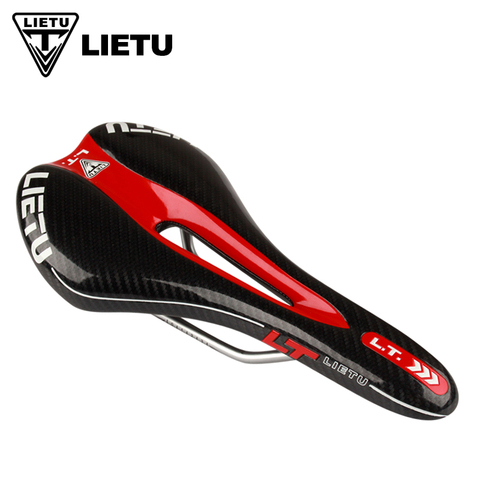 LIETU Vélo Selle Route Vtt En Fiber De Carbone Selle De Vélo Vélo Coussin De Siège Pad Cover Anti-slip Coussin Imperméable À L'eau ► Photo 1/6