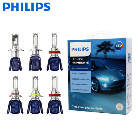 Philips Ultinon Essentielle LED Kit 6000 K 12 V H4 H7 H11 HB3 HB4 H1R2 9005 9006 9012 Phare H8 H11 H16 Brouillard Lampe ► Photo 1/6