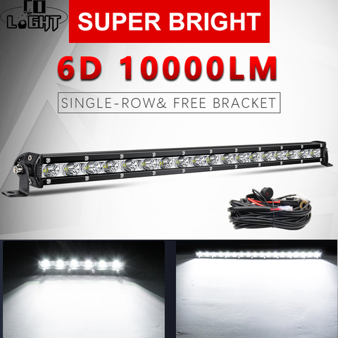 CO LIGHT, faisceau combiné de éclairage à LED fin bars à une rangée, faisceau combiné de 7 pouces, 20 pouces, 30W 90W, Spot pour lampe SUV 4x4 lumière de chantier LED hors piste ► Photo 1/6