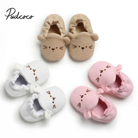 Bottes de neige tricotées pour bébés filles, chaussures d'automne et d'hiver pour nouveaux-nés, en coton chaud et doux, semelle en peluche ► Photo 1/6