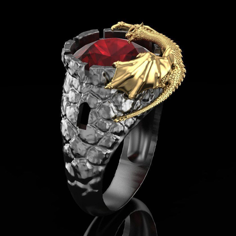 FDLK-bague en carbure pour hommes, bijou de personnalité Dragon dominant, cadeau d'anniversaire pour petit ami, pour fête de Banquet, taille 7 à 13 ► Photo 1/6