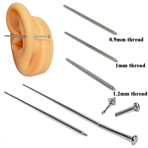 1PC 316L chirurgical acier inoxydable fileté cône Labret lèvre dermique tirer broche outils mode corps Piercing bijoux ► Photo 1/6