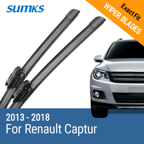 SUMKS-lames d'essuie-glace pour Renault Captur 26 et 16 