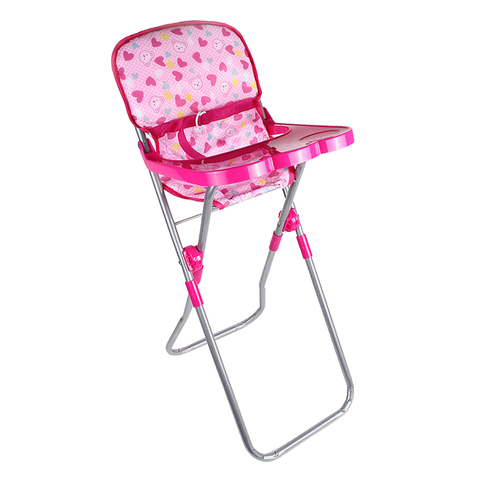 Décor de meubles de chambre de pépinière-ABS bébé poupée chaise haute enfant semblant jouer jouet ► Photo 1/6