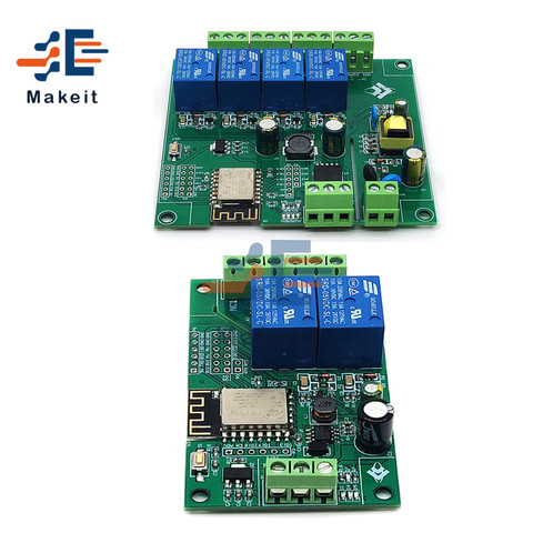 Carte de développement WIFI sans fil Arduino AC/DC, Module relais à 2 canaux et 4 canaux, 5V/8-80V ESP8266, ESP-12F ► Photo 1/6