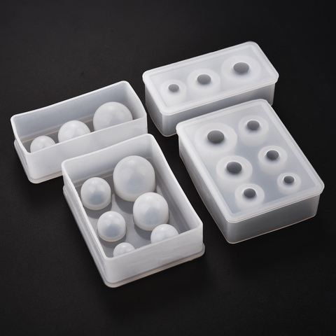 Moules en Silicone pour perles en résine époxy 3D, moule pour pendentif de collier, sphère ciel étoilé, moule, accessoires de fabrication de bijoux ► Photo 1/6