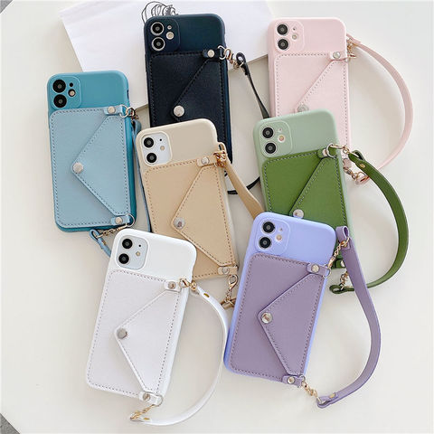 NOUVELLE Lanière de Silicone Portefeuilles Pour iPhone 11 Pro Max SE 2022 X XR XS Max 6 6s 7 8 Plus 12 Carte Sangle Porte-Coquille ► Photo 1/6