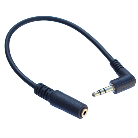 Câble adaptateur Audio stéréo 3 pôles, Jack 90 coudé à droite, 3.5mm mâle à 2.5mm femelle, 3.5mm à 2.5mm mâle à femelle ► Photo 1/4