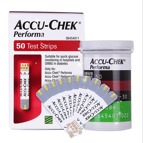 Accu Chek Performa – bandes de Test de glycémie (sans puce), 100 pièces, testeur de sucre actif pour diabétique ► Photo 1/6