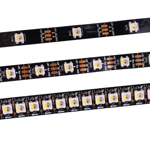 Bande lumineuse RGBW ww led SK6812, couleur 1m 5m, blanc neutre, étanche, 30/60/144 diodes/pixels/m 5V similaire WS2812B, meilleur prix ► Photo 1/6