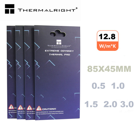 Thermright-coussin thermique, 85x45, 12.8 W/mK, 0.5mm, 1.0mm, 1.5mm, 2.0mm, haute efficacité, conductivité thermique, Original, authentique ► Photo 1/6