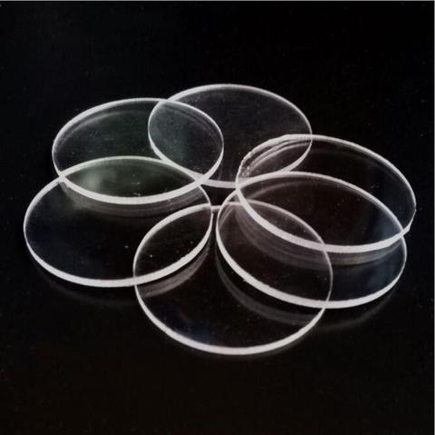 Petits disques ronds transparents en acrylique extrudés, 10 pièces de 1mm, perles acryliques en plexiglas pour cadres de photo, supports de CD artisanaux à monter soi-même ► Photo 1/6