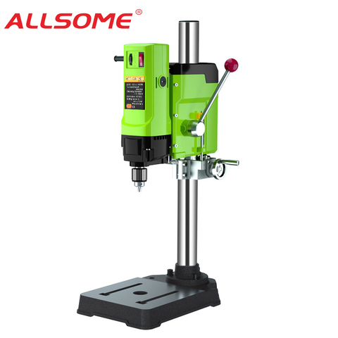 ALLSOME – Mini perceuse d'établi, perceuse d'établi, mandrin de perçage à vitesse Variable 1-16mm pour bricolage, outils électriques en bois et en métal ► Photo 1/6