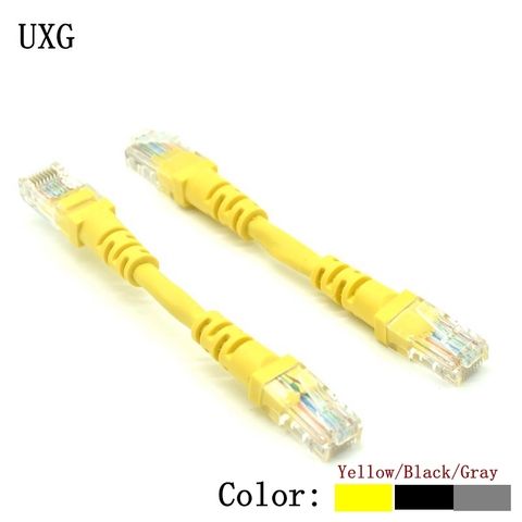 Câble Ethernet CAT5 CAT5e CAT6e UTP LAN mâle-mâle, 10CM, connecteur RJ45, 0.1m, 30cm 50cm ► Photo 1/6