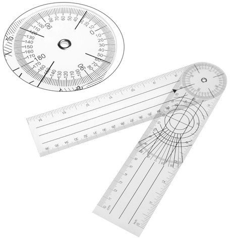 Goniomètre professionnel multi-règle, 360 degrés, Angle de la colonne vertébrale, règle de mesure utile CM/pouce, fournitures scolaires et de bureau, 1 pièce ► Photo 1/6