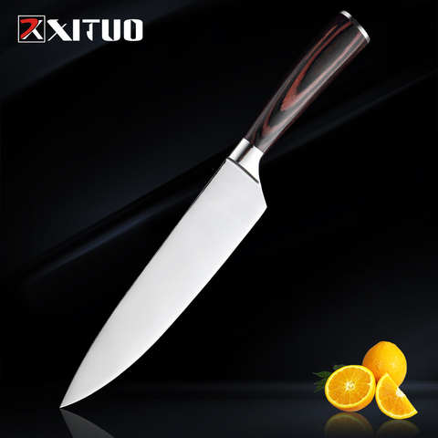 XITUO couteaux de chef professionnels, Santoku japonais tranché le saumon Sushi couteau en acier inoxydable couperet viande outils de cuisine ► Photo 1/6