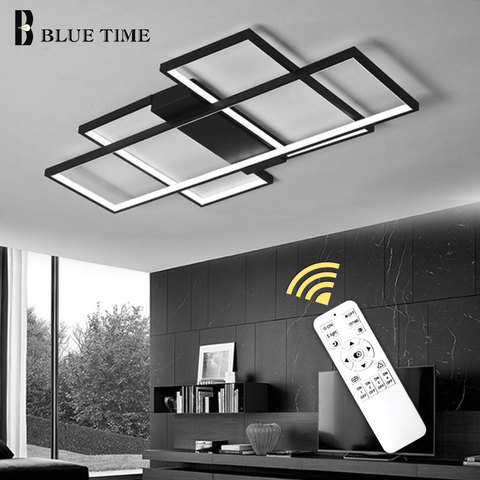 Plafonnier LED au design moderne, disponible en noir et en blanc, éclairage d'intérieur, luminaire décoratif de plafond, idéal pour un salon, une salle à manger ou une chambre à coucher, 220/110V ► Photo 1/6