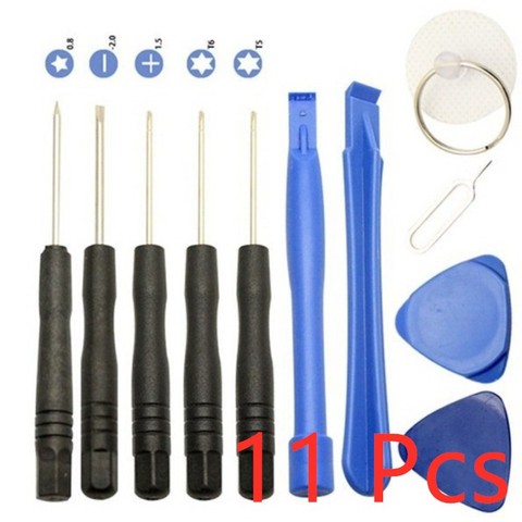 Téléphones portables professionnels iPhone, 11 en 1 Kit de réparation par levier d'ouverture, Kit de tournevis pour smartphone, Kit d'outils pour iPhone Samsung HTC Moto Sony ► Photo 1/2