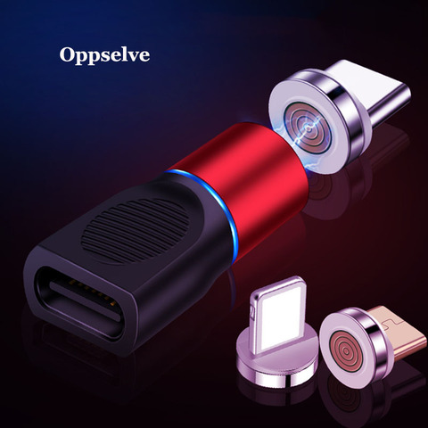 Micro USB Type C câble pour iPhone 12 X convertir adaptateur de câble magnétique connecteur de chargeur magnétique convertisseur de charge de téléphone portable ► Photo 1/6