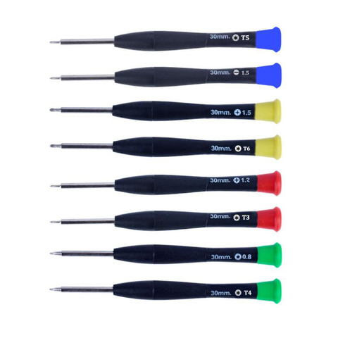 8 pièces Phillips Torx jeu de tournevis de précision pour montre téléphone réparation outil T3 T4 T5 T6 PH000 PH0000 SL1.5 Mini tournevis ► Photo 1/1