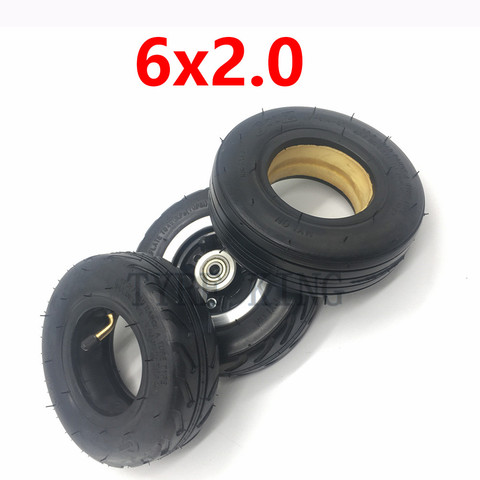 6x2 pneu solide 6 pouces roue pneumatique pour Scooter électrique fauteuil roulant F0 chariot 6*2 pneu anti-déflagrant ► Photo 1/6