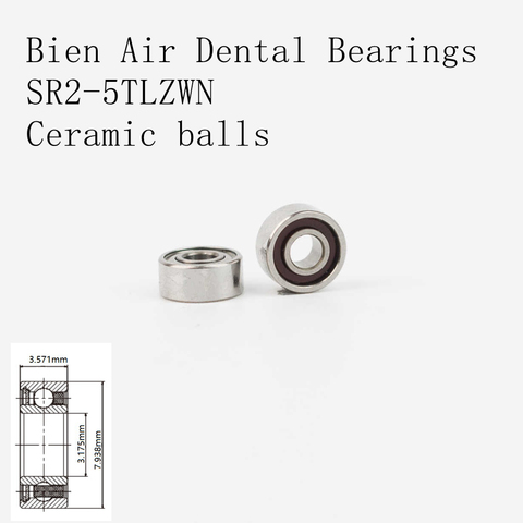 Pièce à main Bien Air, 10 pièces, roulements à turbine dentaire, Super qualité, SR2-5TLZWN ► Photo 1/3