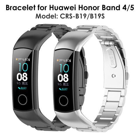 2022 Bracelet en métal pour Huawei Honor Band 5 Bracelet en acier Bracelet Honor Band 4 accessoires en acier inoxydable Bracelet femme homme nouveau ► Photo 1/6