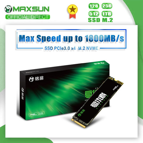 MAXSUN-disque dur interne SSD, Gen3 X 4 m.2, capacité de 120 go, 256 go, 512 go, 1 to, ordinateur de bureau ► Photo 1/6