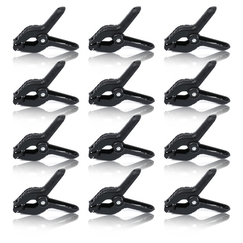 Pinces à mousseline robustes pour photographie, 12 pièces, 6CM, Clip de support de fond pour Stand Photo, toile de fond fixe en mousseline et écran vert ► Photo 1/5